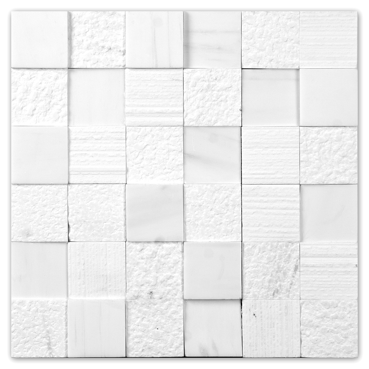 Mar Dolomite White 3D Multi Textured 2X2