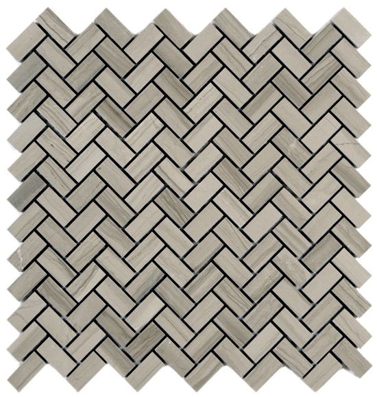 Marble Athena Gris Herringbone Pl0.6X1.3