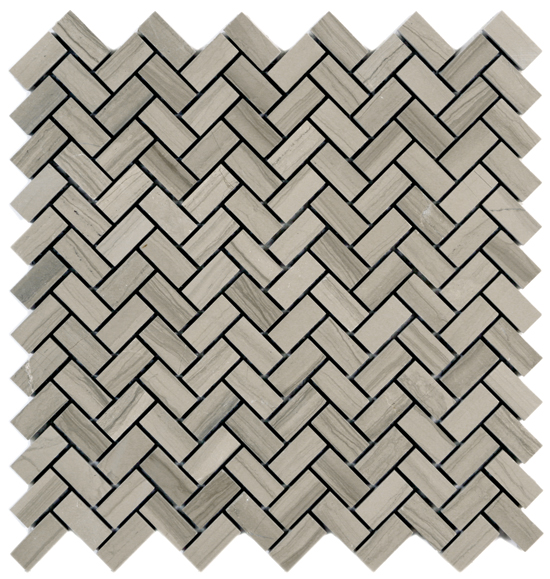 Marble Athena Gris Herringbone Pl0.6X1.3