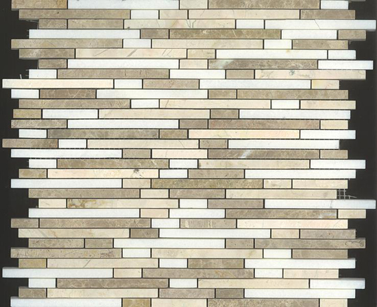 Marble Lt Emp/Crm/Thassos Bullet Mos Pl