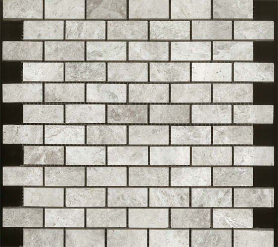 Marble Silver Shadow Brick Patt Hon 1X2