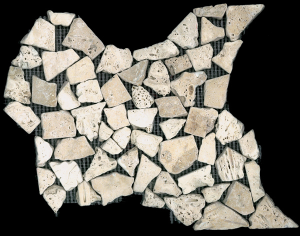 Tumbled Travertine Lt Palladiana Mos IRR